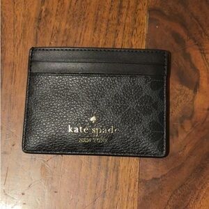 Kate Spade Black Leather Card Holder